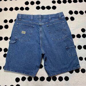 Vintage Y2K Wrangler Denim Carpenter Jorts Baggy Relaxed Fit Cargo Jean Shorts